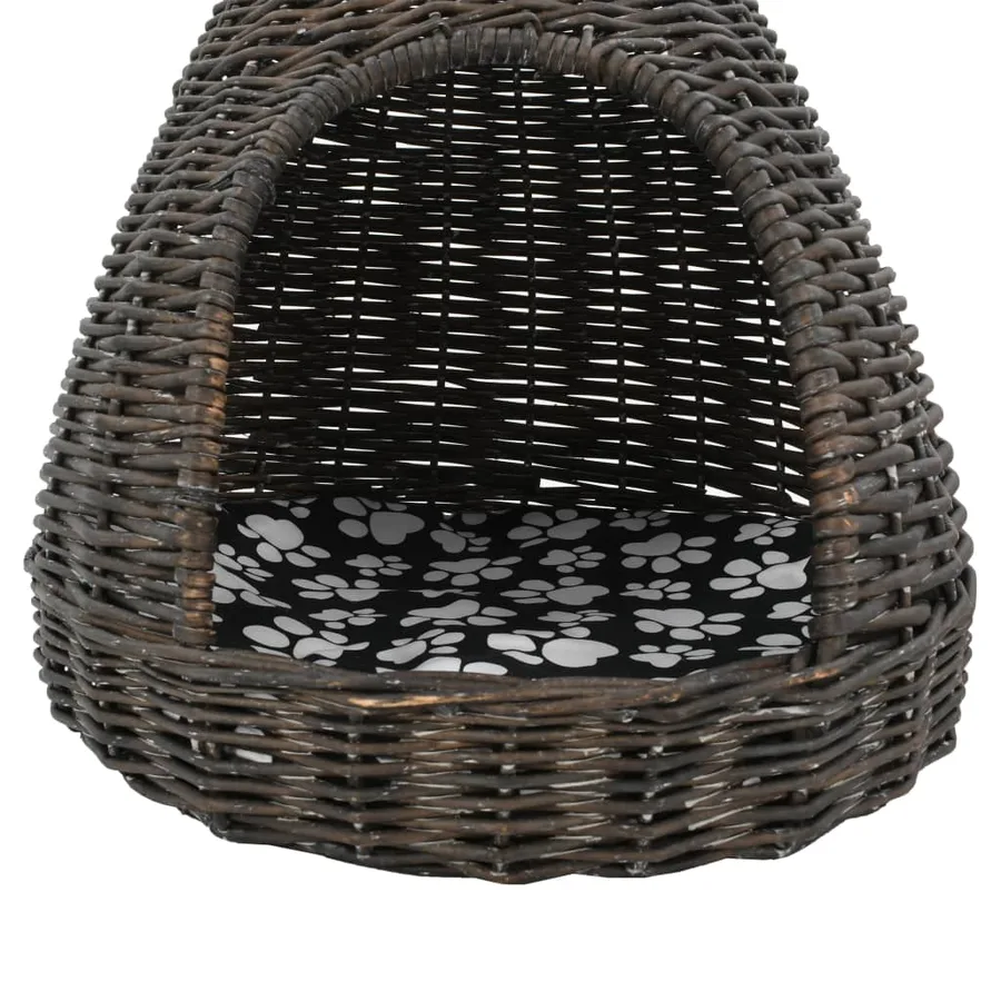 Panier pour chats avec coussin Gris 40x60 cm Saule naturel - 7