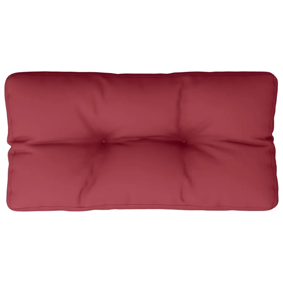 Coussin de palette rouge bordeaux 80x40x12 cm tissu - 2