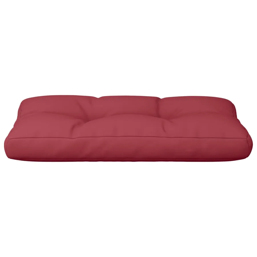 Coussin de palette rouge bordeaux 80x40x12 cm tissu - 5