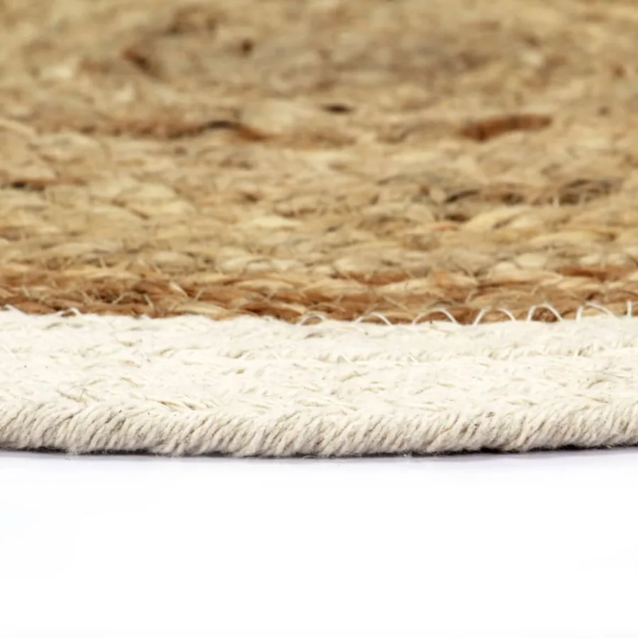 Napperons 6 pcs Naturel Plain 38 cm Rond Jute et coton - 3