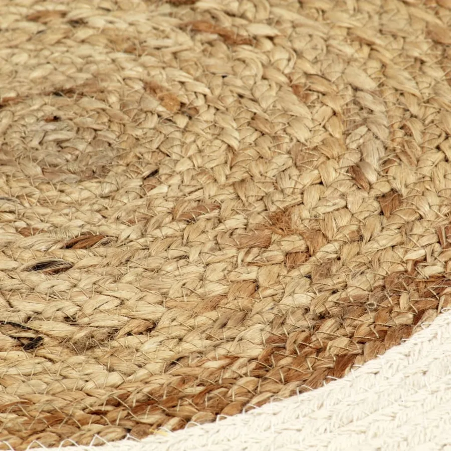 Napperons 6 pcs Naturel Plain 38 cm Rond Jute et coton - 4