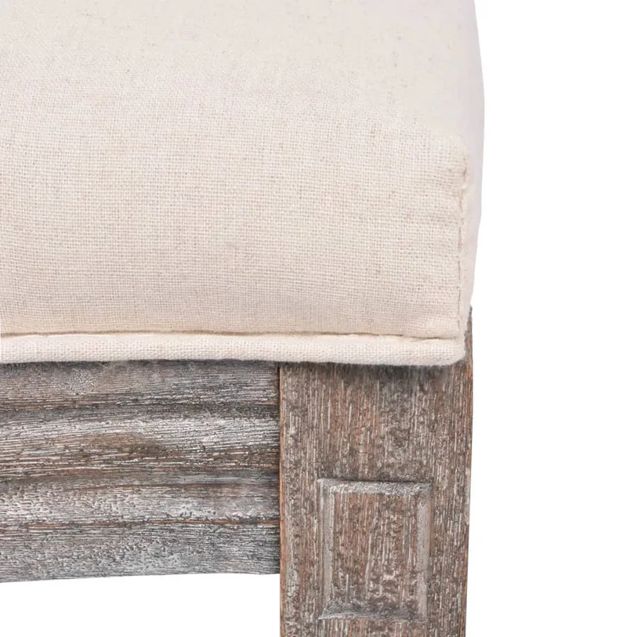 Chaises à manger lot de 4 crème tissu - 6