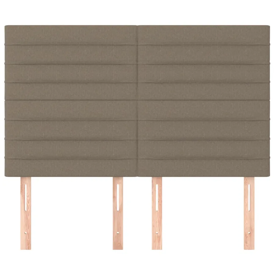 Tête de lit Taupe 144x5x118/128 cm Tissu - 3