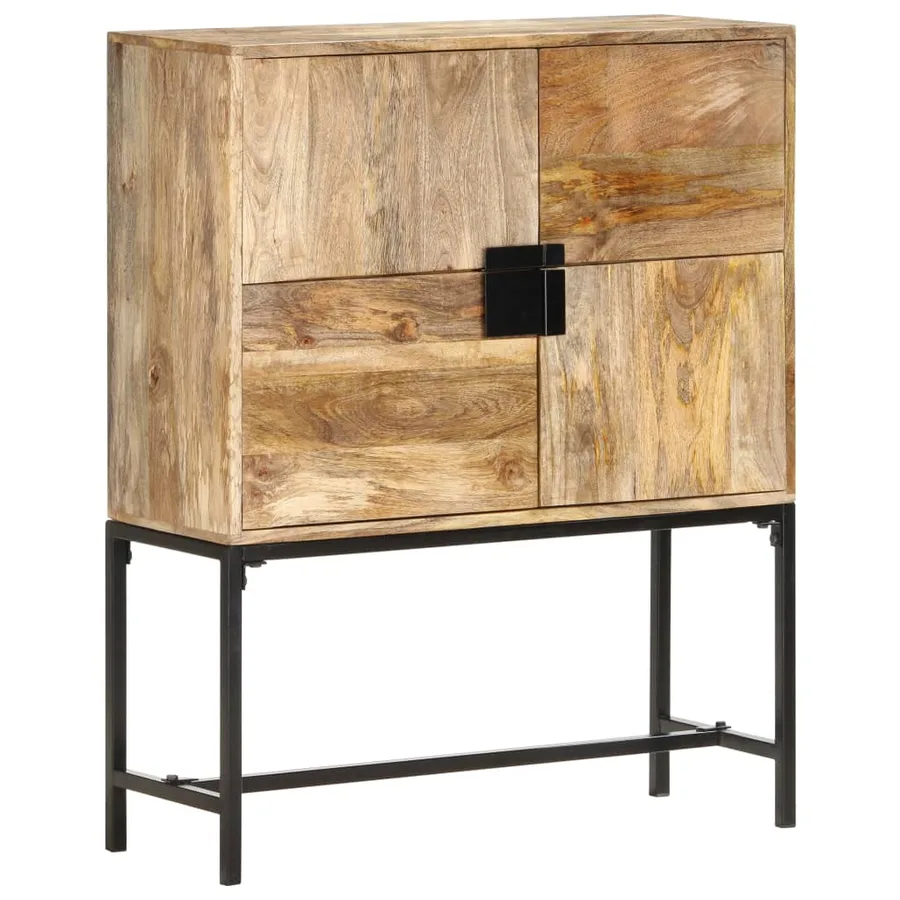 Buffet 80x30x100 cm Bois de manguier massif - 11