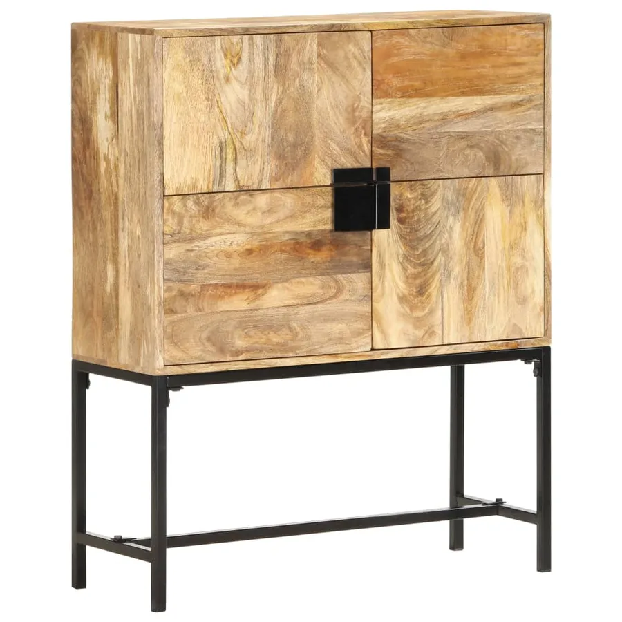 Buffet 80x30x100 cm Bois de manguier massif - 12