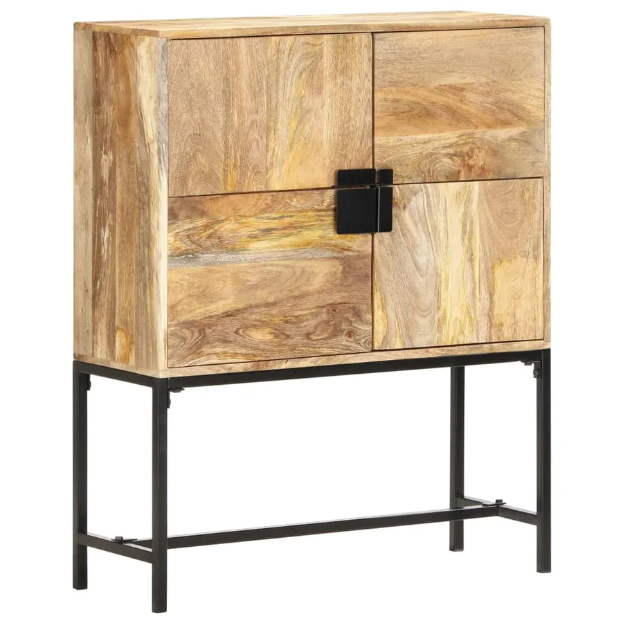 Buffet 80x30x100 cm Bois de manguier massif - 13