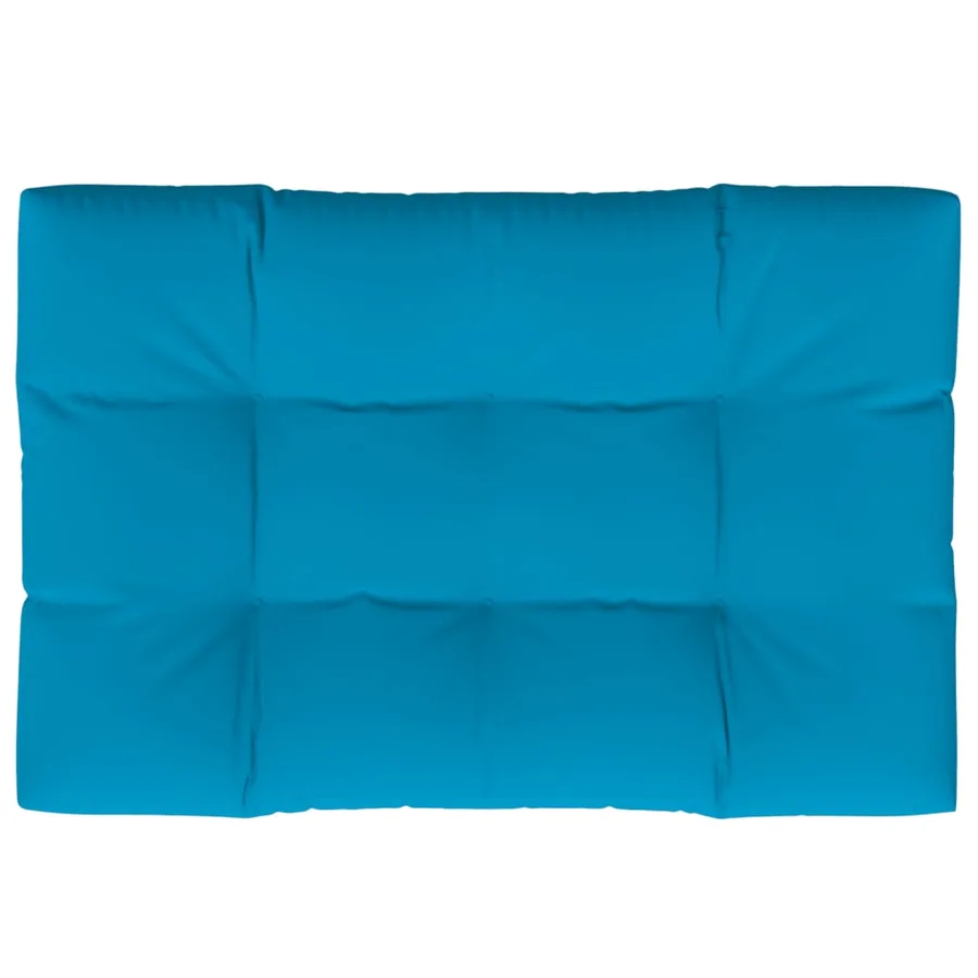 Coussin de palette bleu 120x80x12 cm tissu - 2