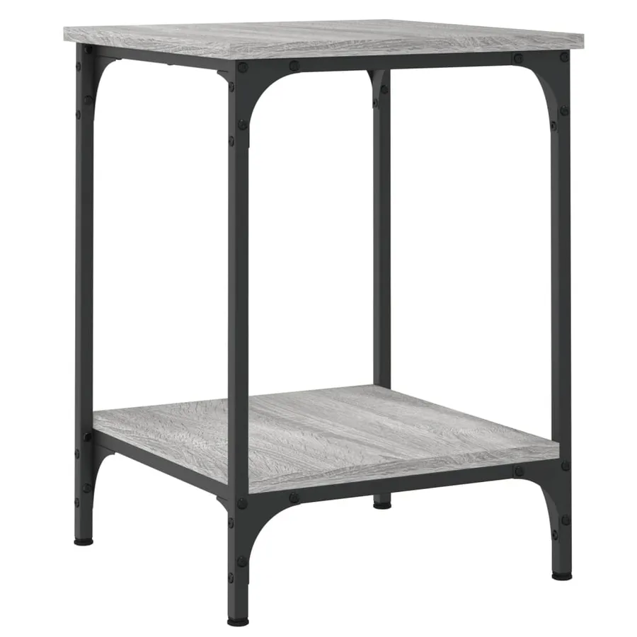 Table basse sonoma gris 40x40x55 cm bois d'ingénierie - 2