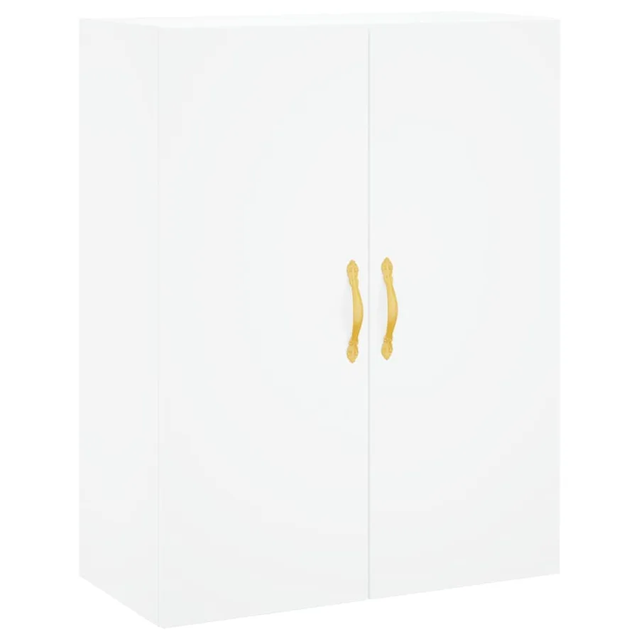 Buffet haut Blanc 69,5x34x180 cm Bois d'ingénierie - 5