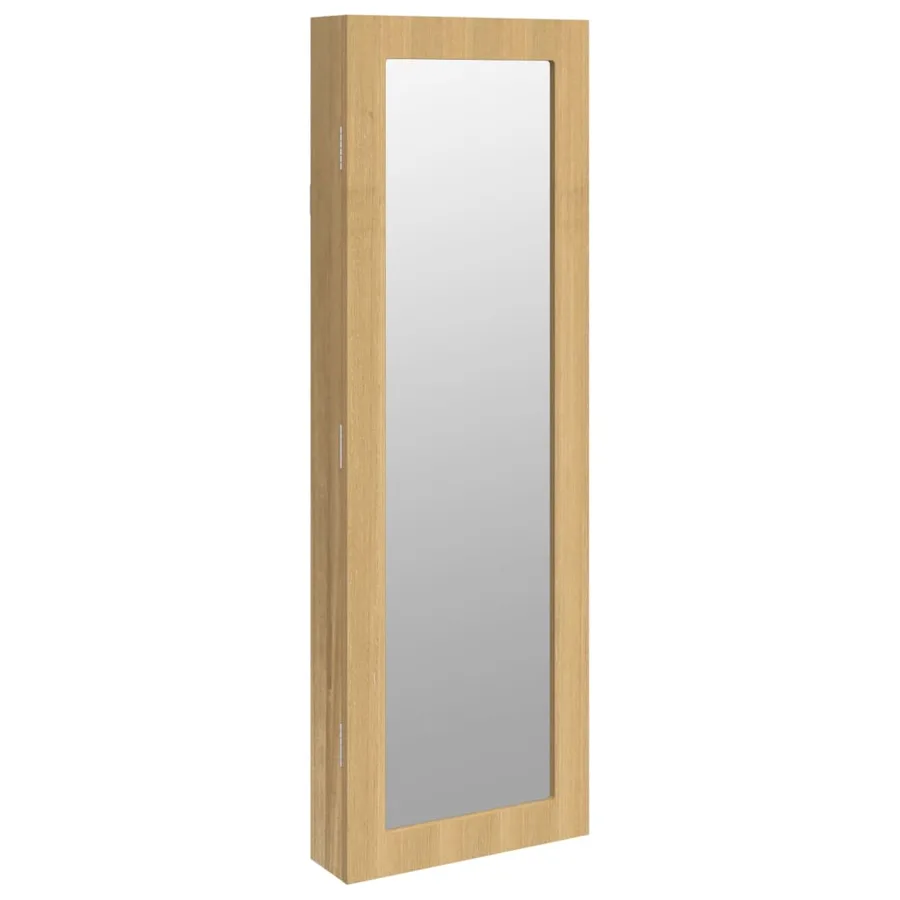 Armoire à bijoux avec miroir murale 30x8,5x90 cm - 2