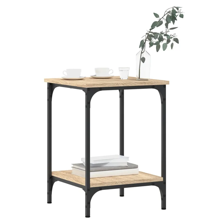 Table basse chêne sonoma 40x40x55 cm bois d'ingénierie - 3