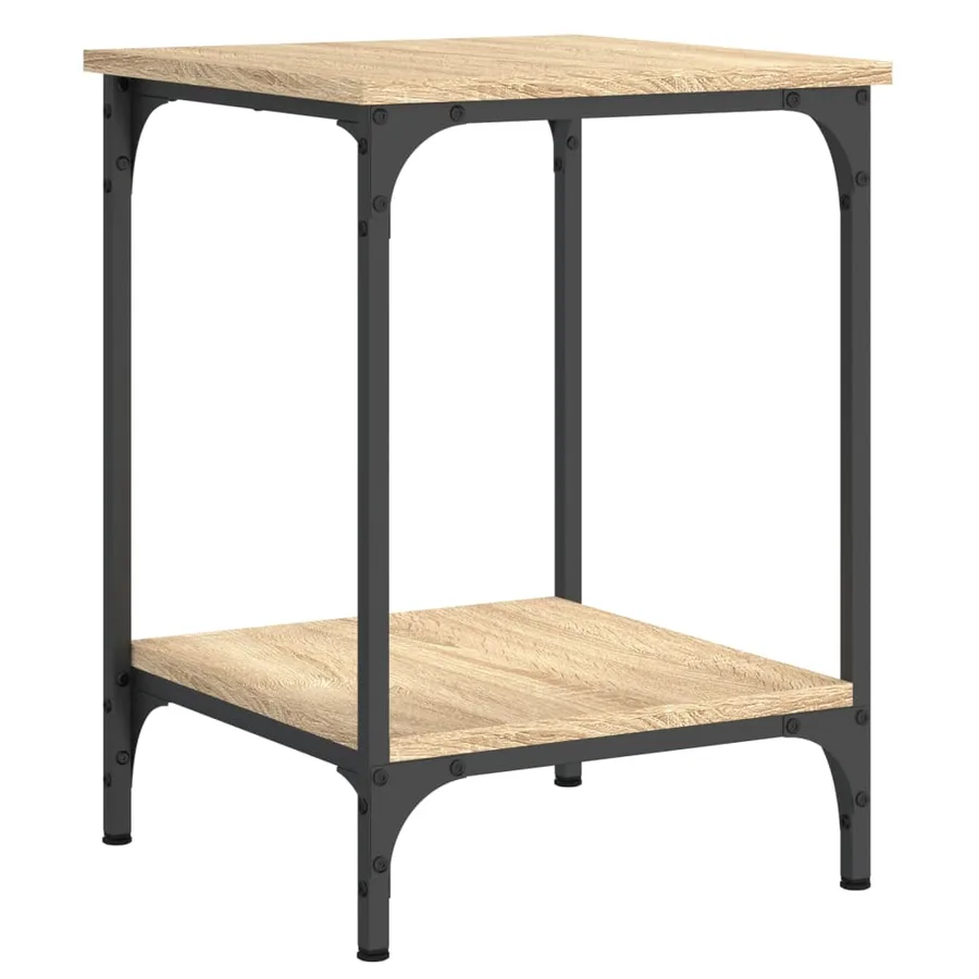 Table basse chêne sonoma 40x40x55 cm bois d'ingénierie - 5