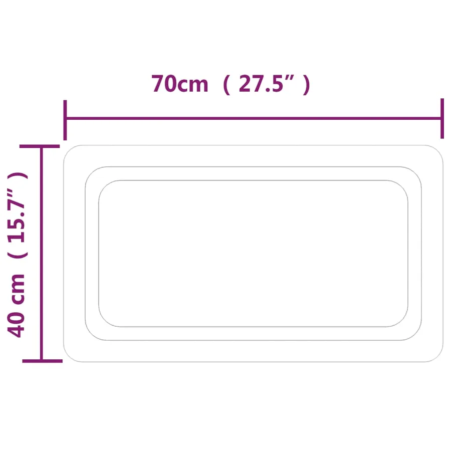Miroir de salle de bain à LED 40x70 cm - 5