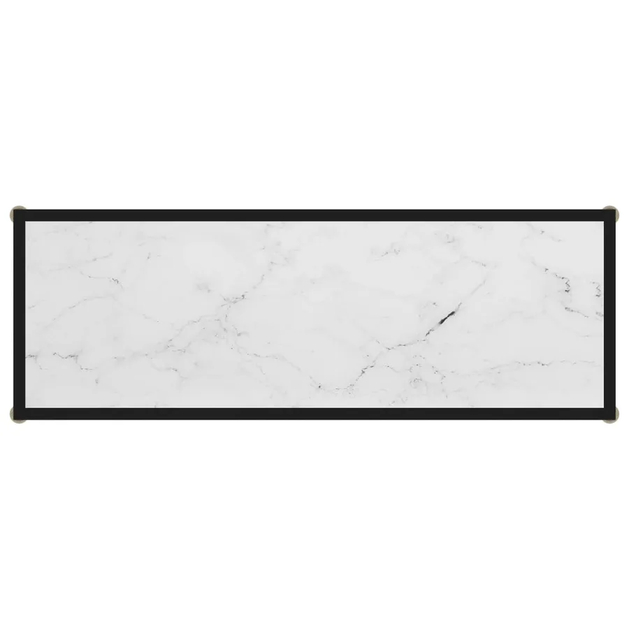 Table console Blanc 100x35x75 cm Verre trempé - 4