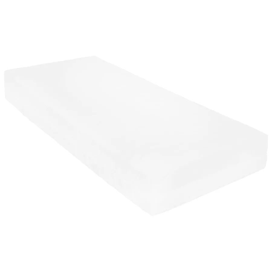 Lit de repos avec matelas 90x200 cm Blanc Bois de pin massif - 6