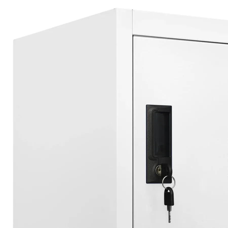Armoire à casiers Blanc 90x45x180 cm Acier - 7