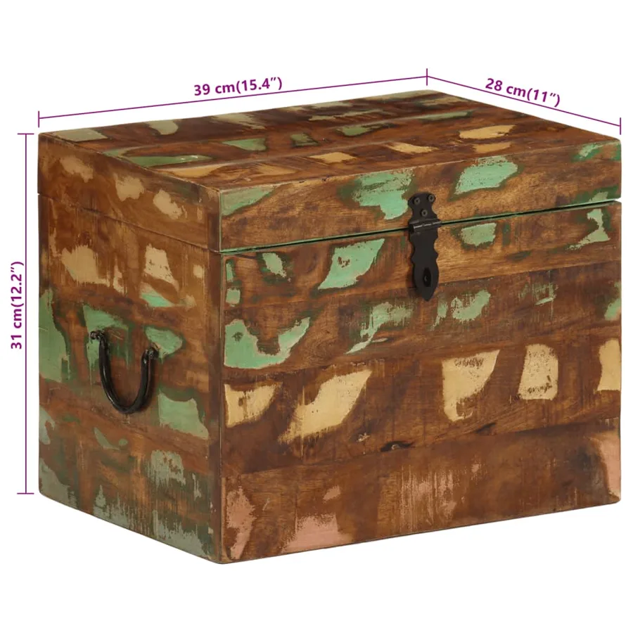 Boîtes de rangement Bois massif de récupération - 15