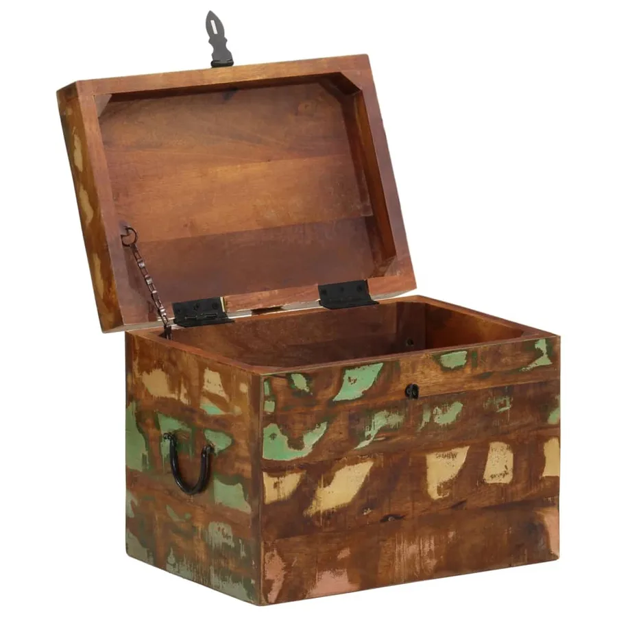 Boîtes de rangement Bois massif de récupération - 4