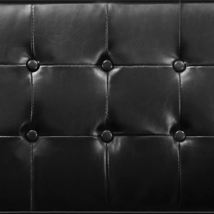 Fauteuil Noir 75x70x75 cm Similicuir - 7