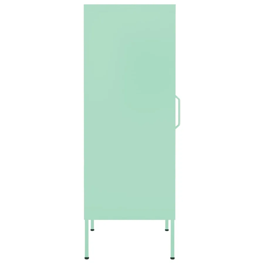 Armoire de rangement Vert menthe 42,5x35x101,5 cm Acier - 4