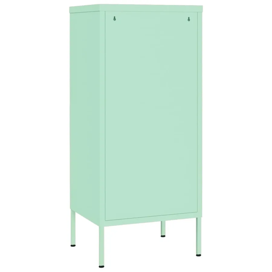 Armoire de rangement Vert menthe 42,5x35x101,5 cm Acier - 5