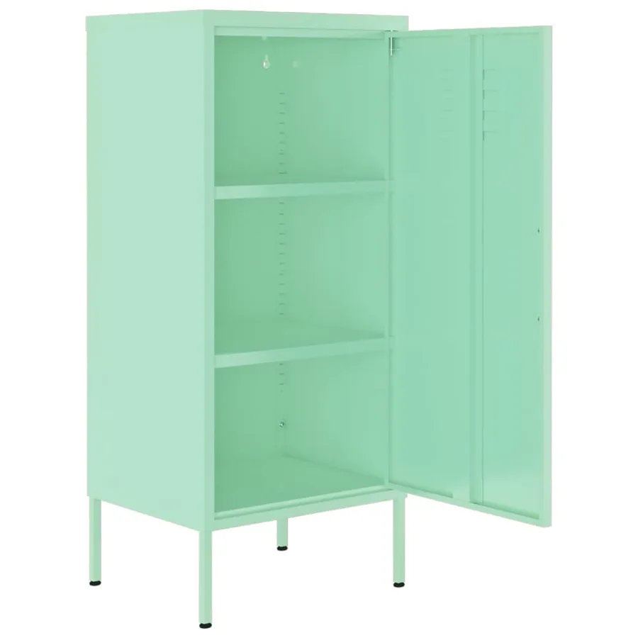Armoire de rangement Vert menthe 42,5x35x101,5 cm Acier - 6