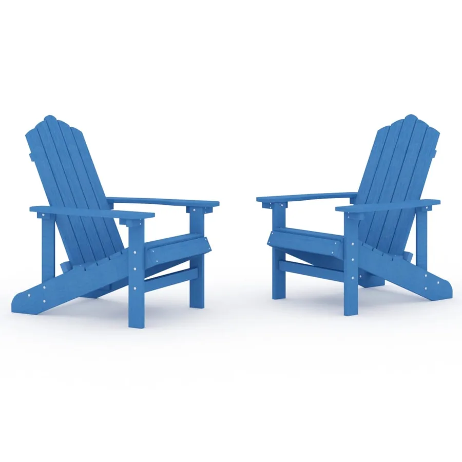 Chaises de jardin Adirondack lot de 2 PEHD Bleu aqua - 2