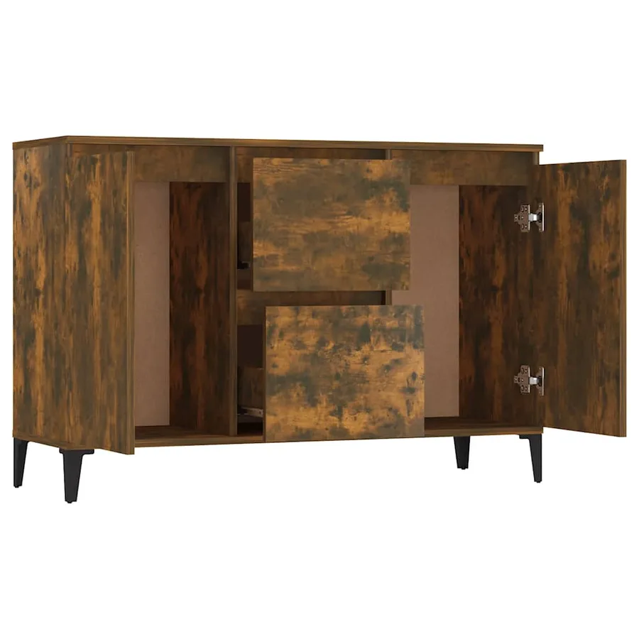 Buffet Chêne fumé 102x35x70 cm Bois d'ingénierie - 5
