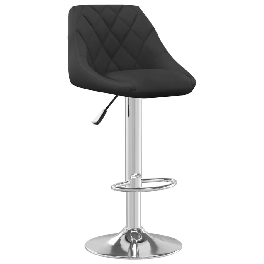 Tabourets de bar lot de 2 noir velours - 3