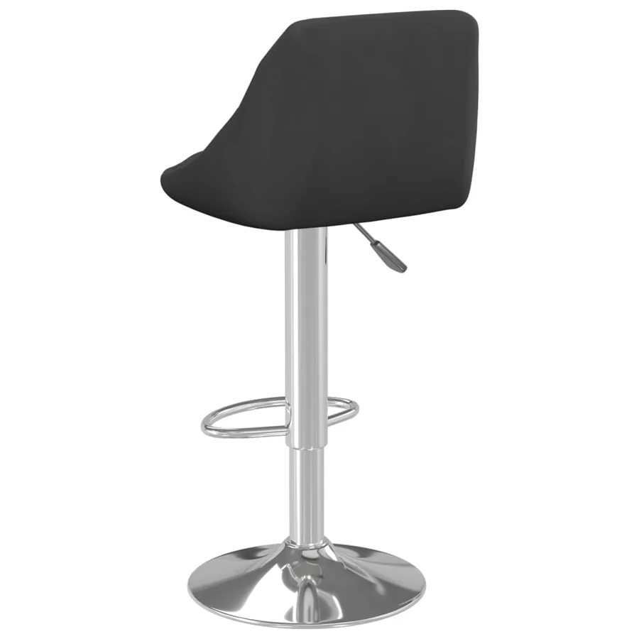 Tabourets de bar lot de 2 noir velours - 6