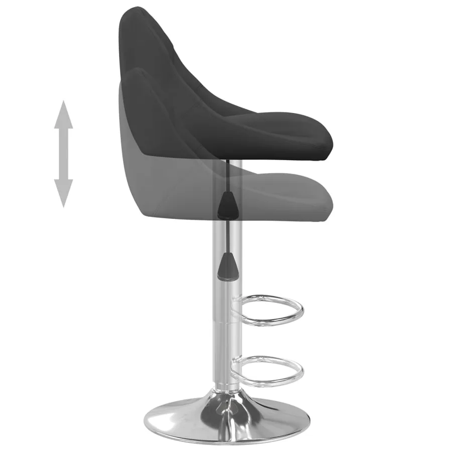 Tabourets de bar lot de 2 noir velours - 7