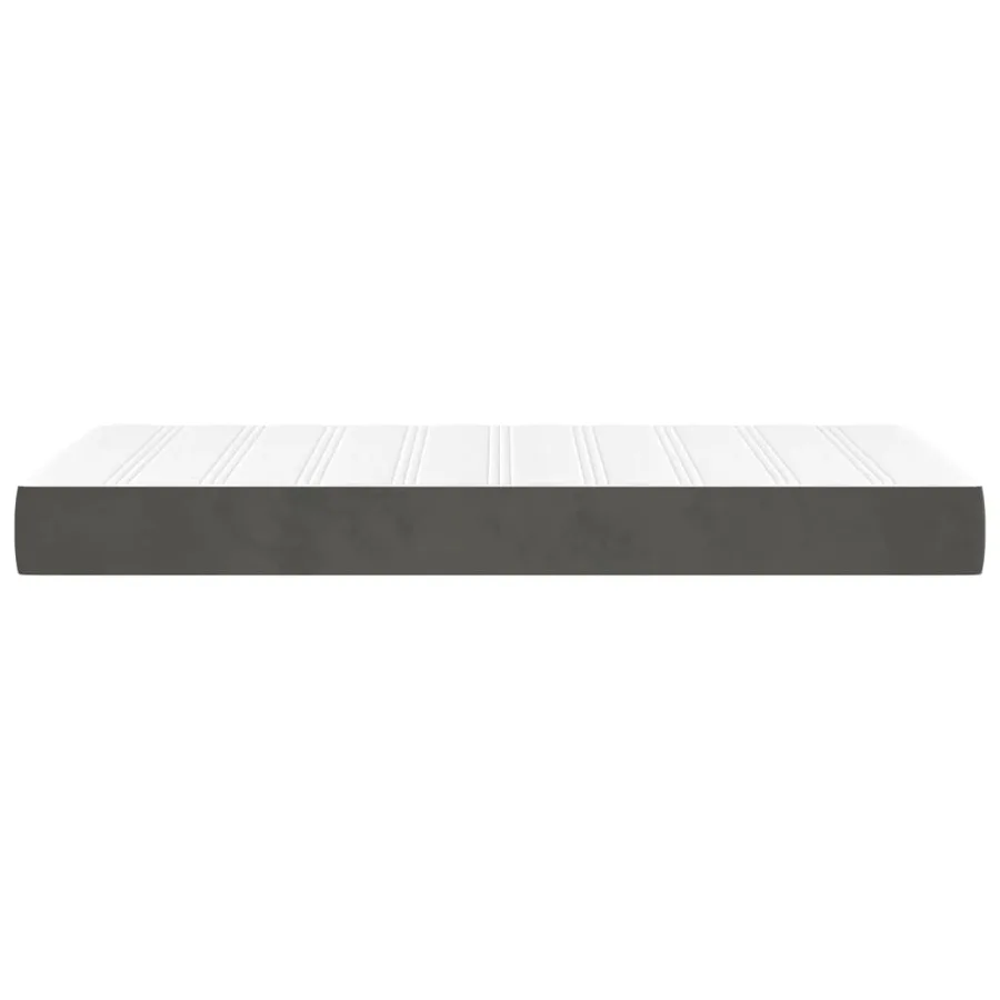 Matelas de lit à ressorts ensachés fermeté moyenne Gris foncé 80x200x20 cm - 4