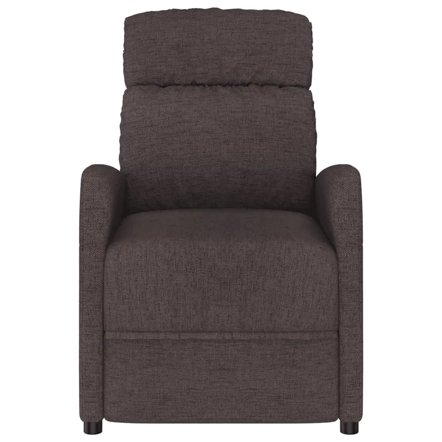 Fauteuil électrique de massage Marron foncé Tissu - 4
