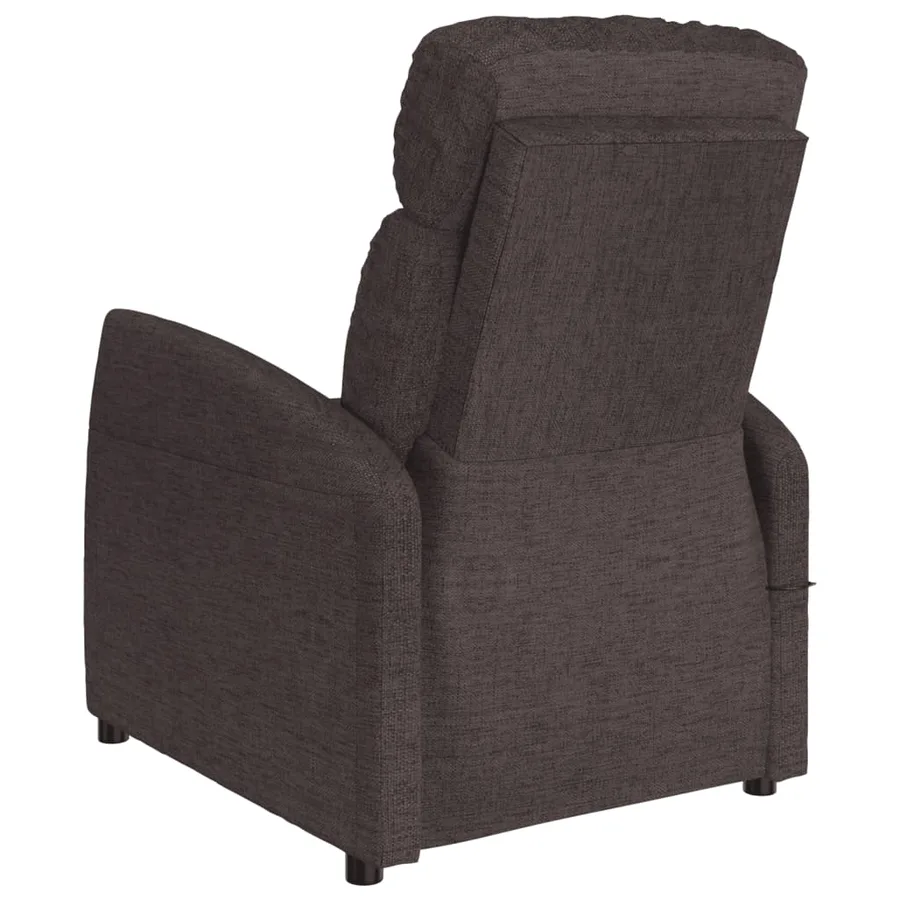 Fauteuil électrique de massage Marron foncé Tissu - 6