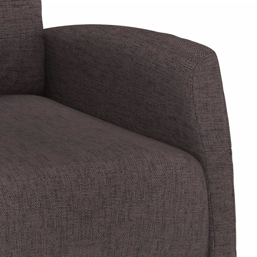 Fauteuil électrique de massage Marron foncé Tissu - 9
