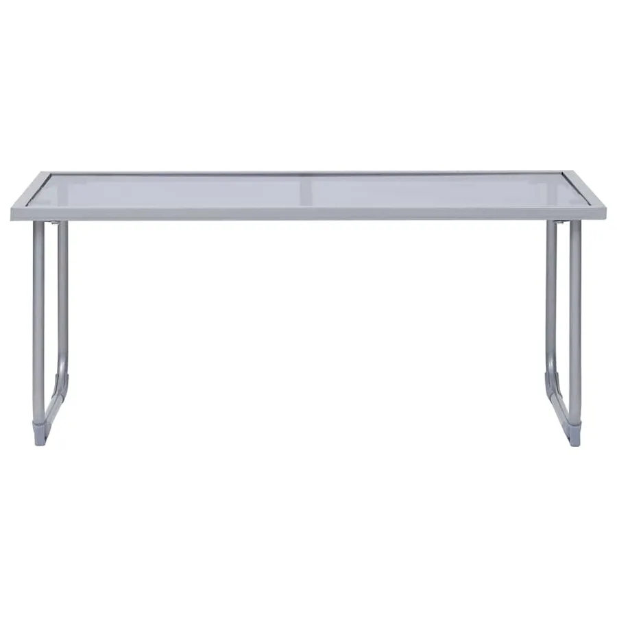 Salon de jardin 4 pcs Tissu et acier Taupe - 12