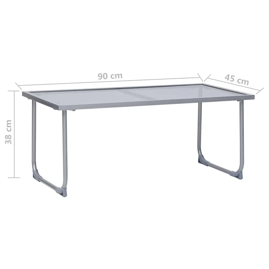 Salon de jardin 4 pcs Tissu et acier Taupe - 16