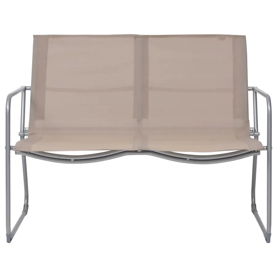 Salon de jardin 4 pcs Tissu et acier Taupe - 2