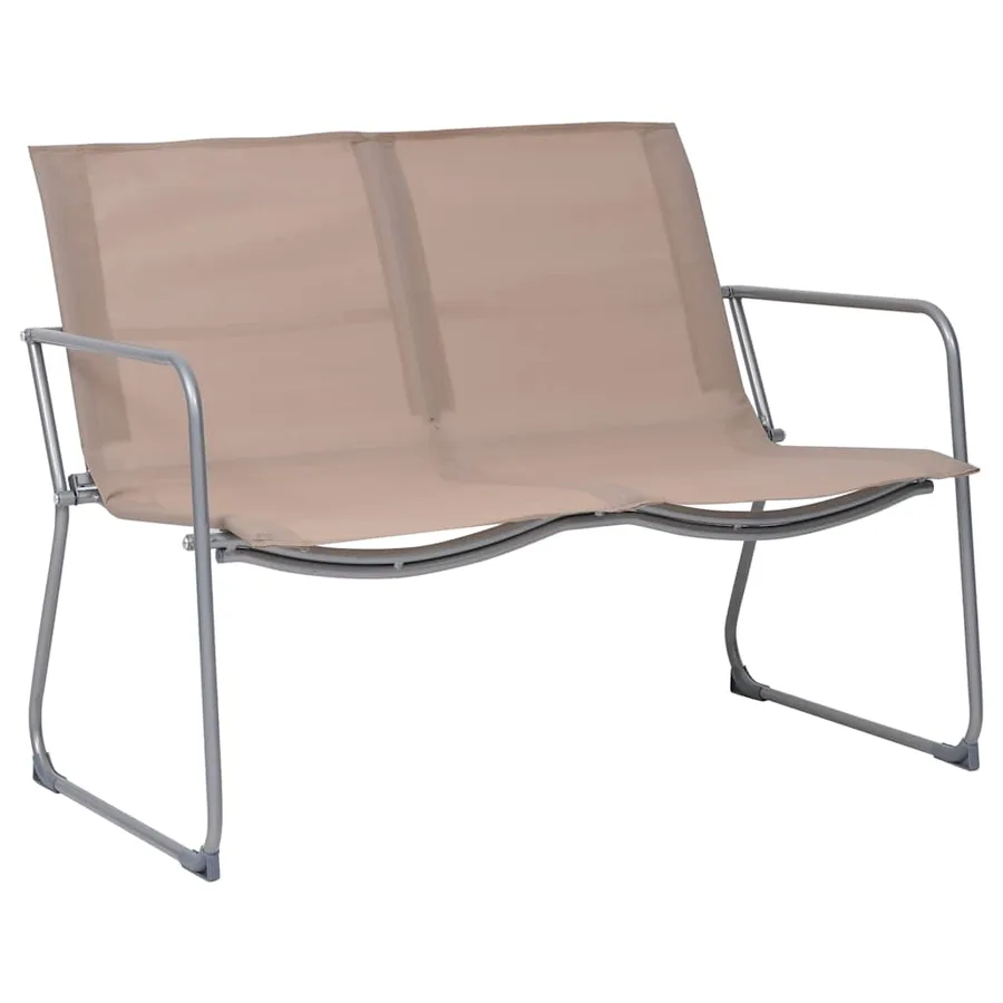 Salon de jardin 4 pcs Tissu et acier Taupe - 3