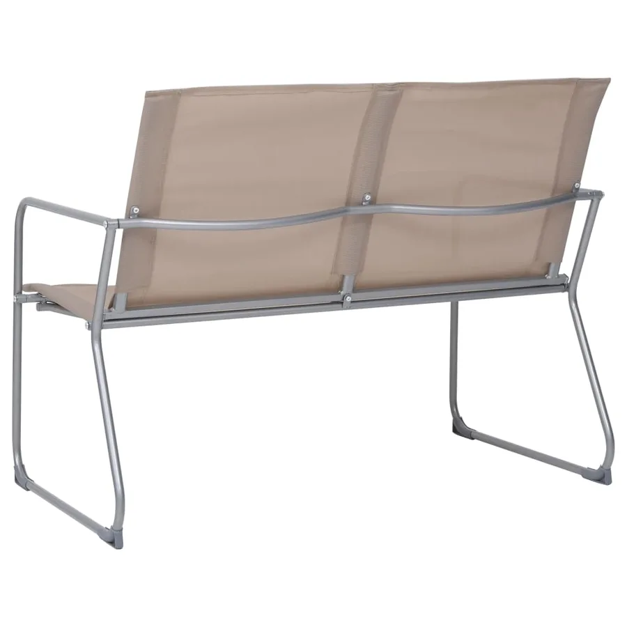 Salon de jardin 4 pcs Tissu et acier Taupe - 4