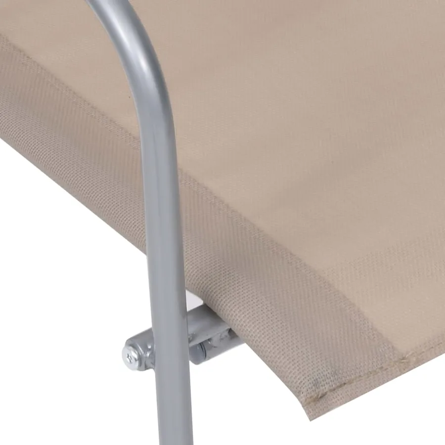 Salon de jardin 4 pcs Tissu et acier Taupe - 6
