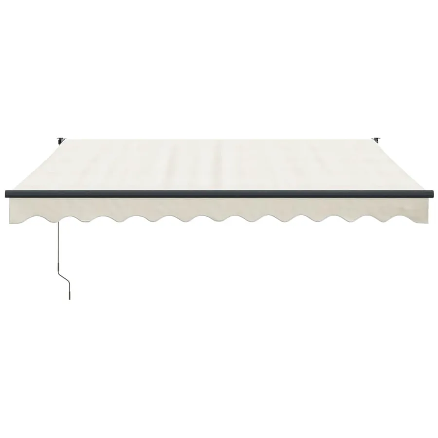 Auvent rétractable crème 3,5x2,5 m tissu et aluminium - 3