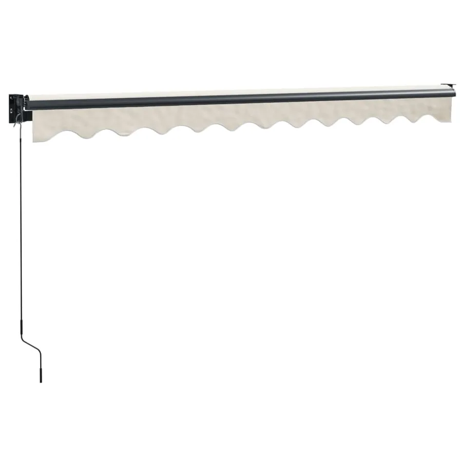 Auvent rétractable crème 3,5x2,5 m tissu et aluminium - 6