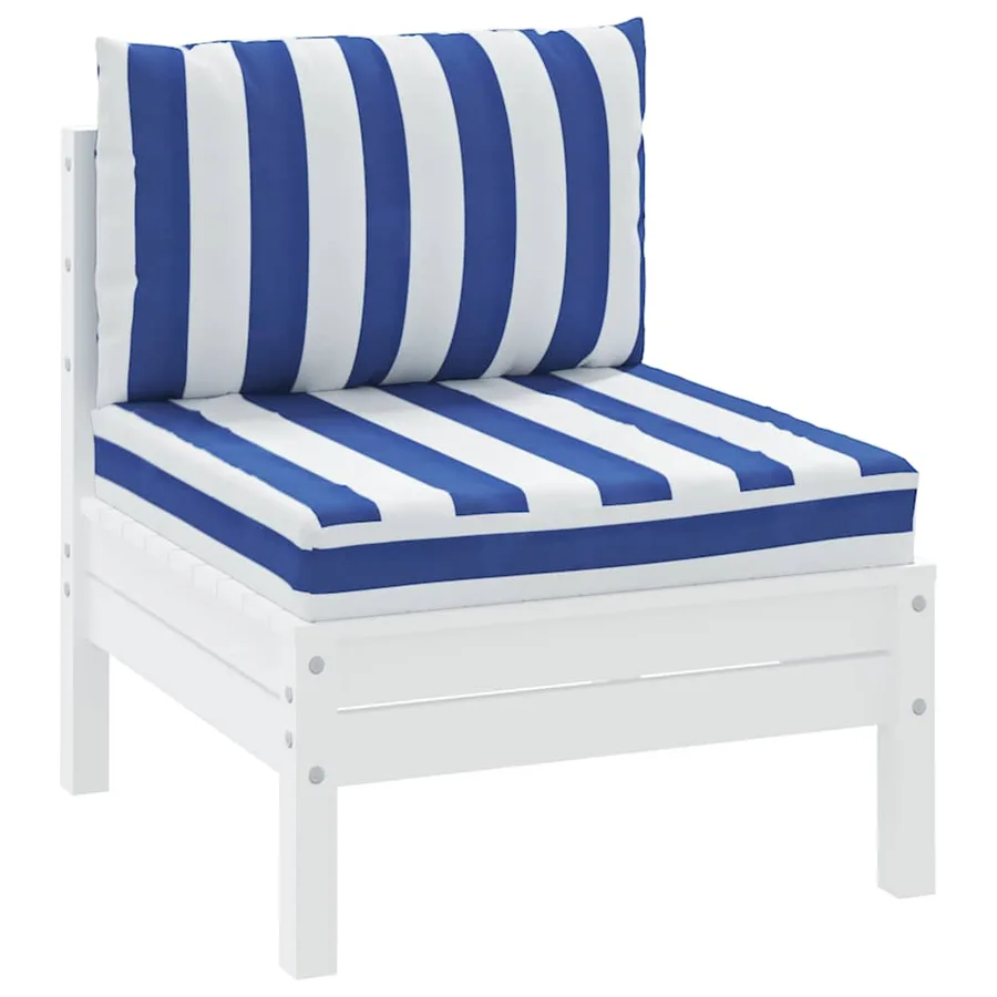 Coussins de palette lot de 2 rayures bleues/blanches - 3