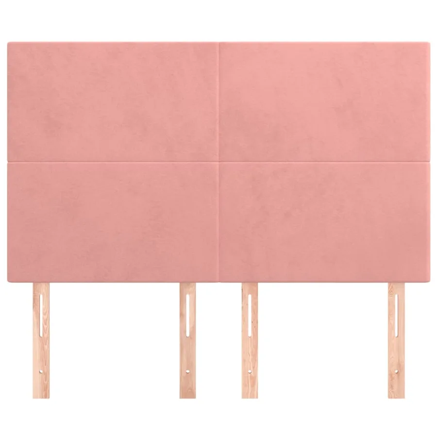 Tête de lit Rose 144x5x118/128 cm Velours - 3