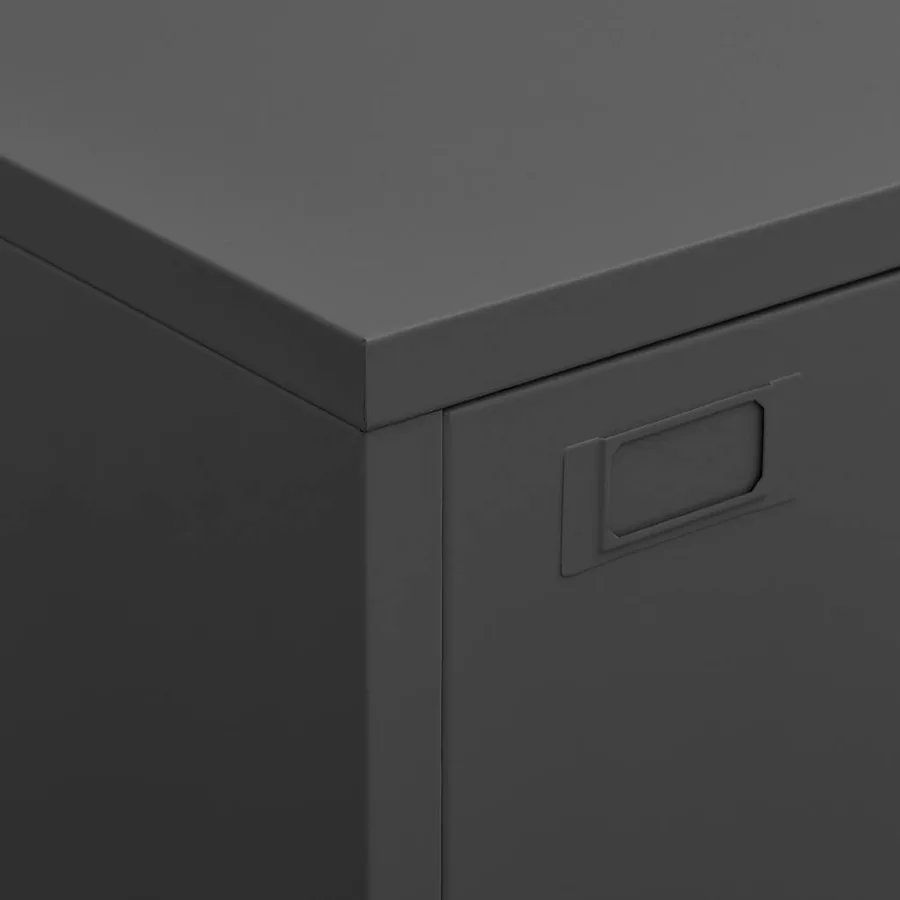 Coffre de rangement industriel Anthracite 75x40x115 cm Métal - 8