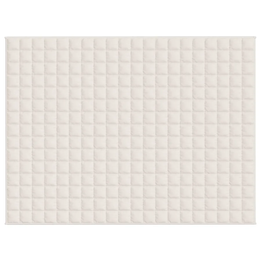 Couverture lestée Crème clair 152x203 cm 7 kg Tissu - 3