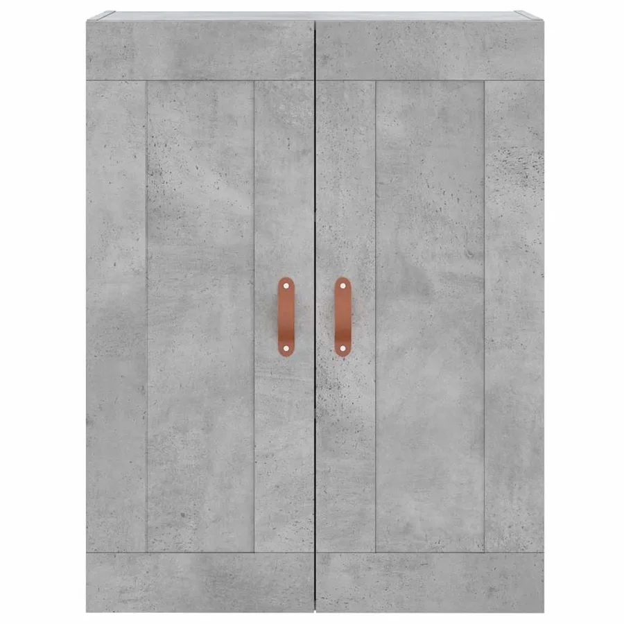 Buffet haut Gris béton 69,5x34x180 cm Bois d'ingénierie - 6