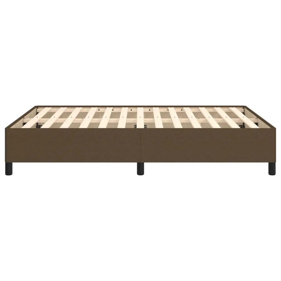 Cadre de lit sans matelas marron foncé 140x200 cm tissu - 6