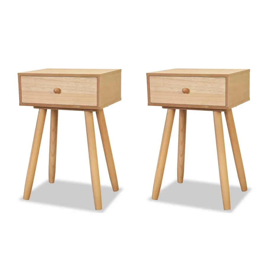 Table de chevet 2 pcs Bois de pin massif 40 x 30 x 61 cm Marron - 2